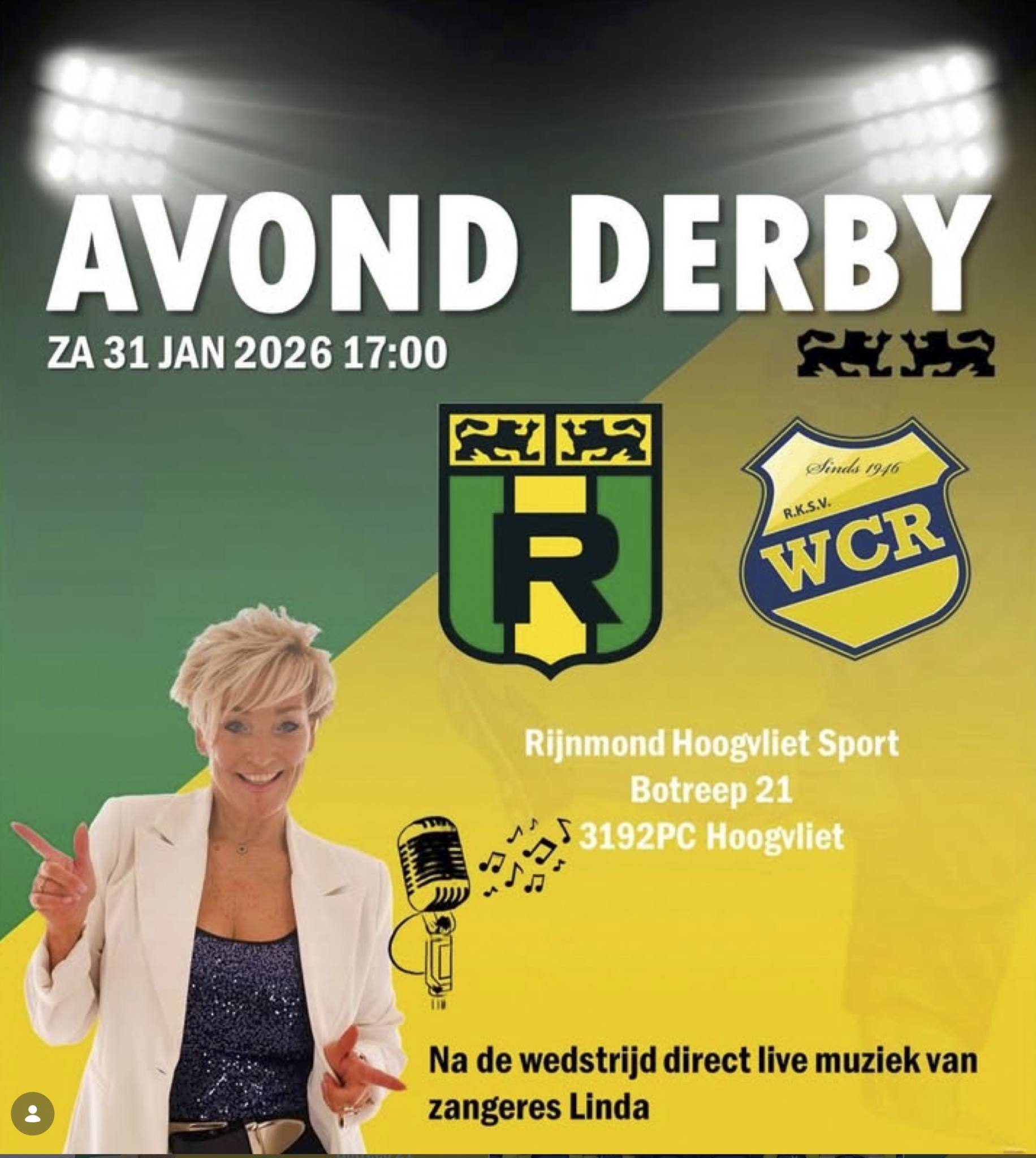 Avondwedstrijd 31 januari