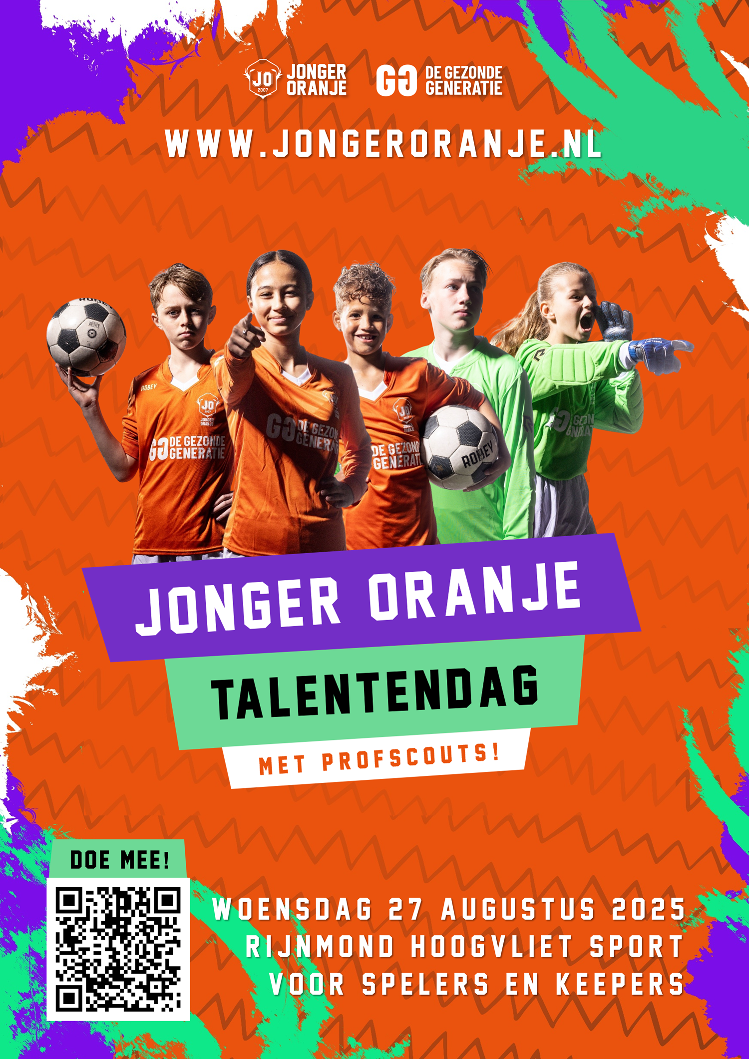woensdag 27 augustus Jonger Oranje Talentendag